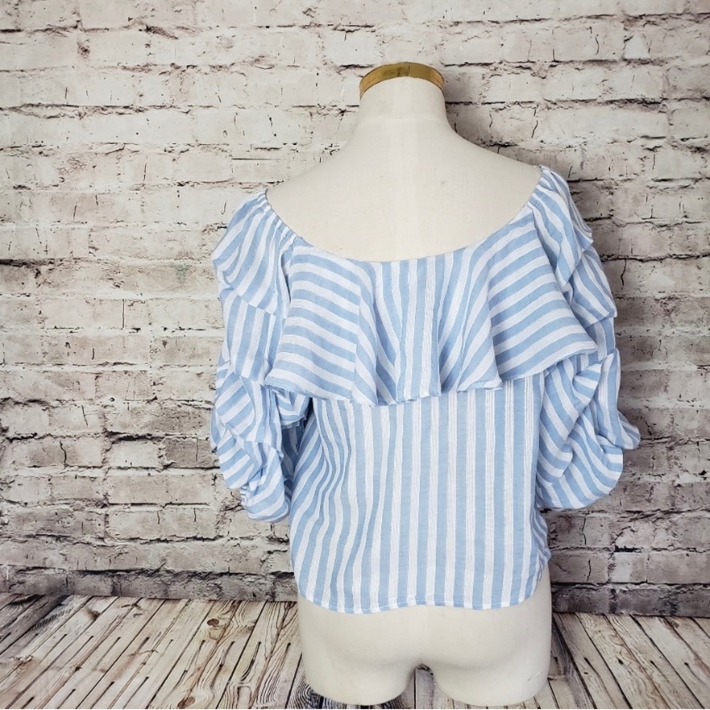 Zara Woman Ruffled Cropped Top - Picture 2 of 6